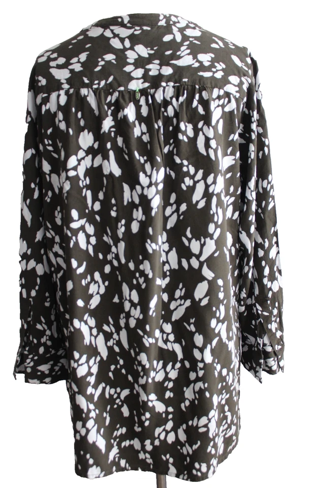 Street One Viskose Langarm Bluse Gr. 44 Olivgrün - Bild 2 von 4