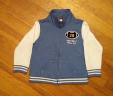 Carter's Toddler Boy 18 months Blue  white Zip Up Sweatshirt