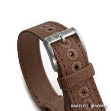 16mm Vintage Military Brown Canvas Watch Strap WWII A-11 A11 Hack