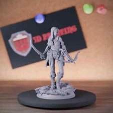 Female Hunter Miniature Ranger Huntress Mini Dungeons and Dragons Mini DnD 5e