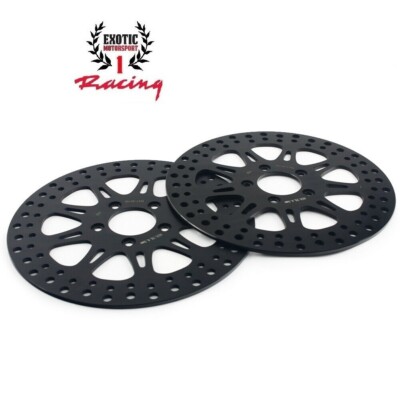 Polished Front Rear 11.5 Brake Rotor Pads For Harley