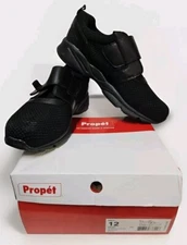 Propet Stability X Strap Men's Sneakers All Black Size 12  5E Extra Wide W Box 