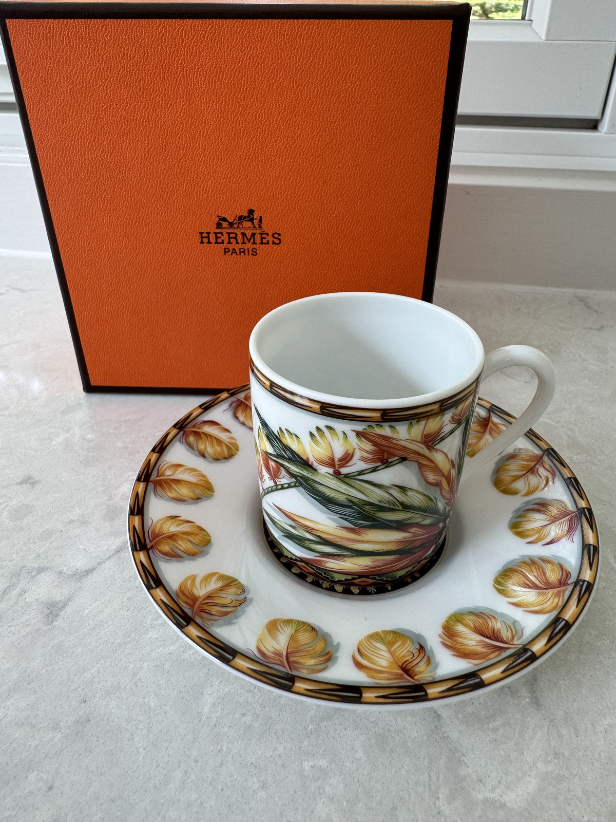 HERMES Demi Tasse Cup and Saucer