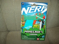 Guardian, Minecraft Nerf Microblaster Dart Blaster with 2 darts, pkg discolored