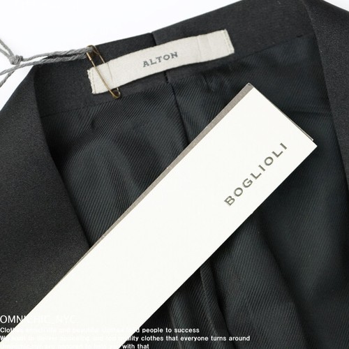 BOGLIOLI ALTON Satin lapel shawl collar wool 1B tuxedo jacket Size 50/ Y7502A - Picture 5 of 9