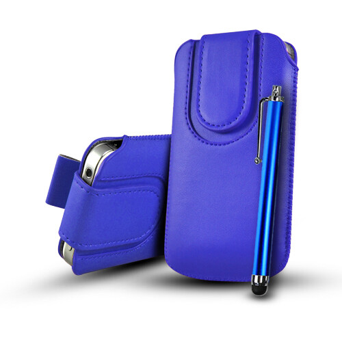 MAGNETIC LEATHER PULL TAB CASE COVER POUCH & STYLUS PEN FOR VARIOUS PHONES - Picture 13 of 14