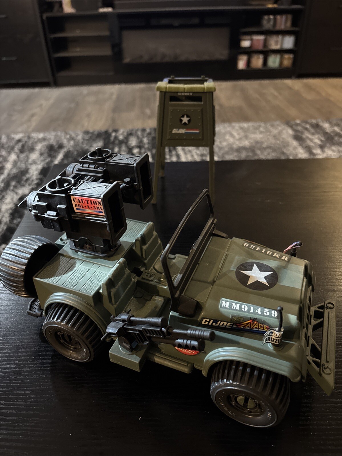 1994 Hasbro GI Joe Sgt. Savage Grizzly SS-1 Jeep, Includes 1984 Watch Tower.