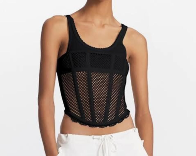 crochet corset lace crop top