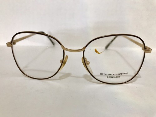 METALINE COLLECTION #2 52mm ROUNDED GOLD/BROWN WOMEN EYEGLASSES OPHTHALMIC FRAME