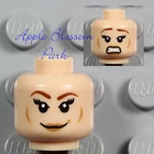 NEW Lego Light Flesh FEMALE MINIFIG HEAD - Lois Lane Girl Pink Lips Tamina Smile