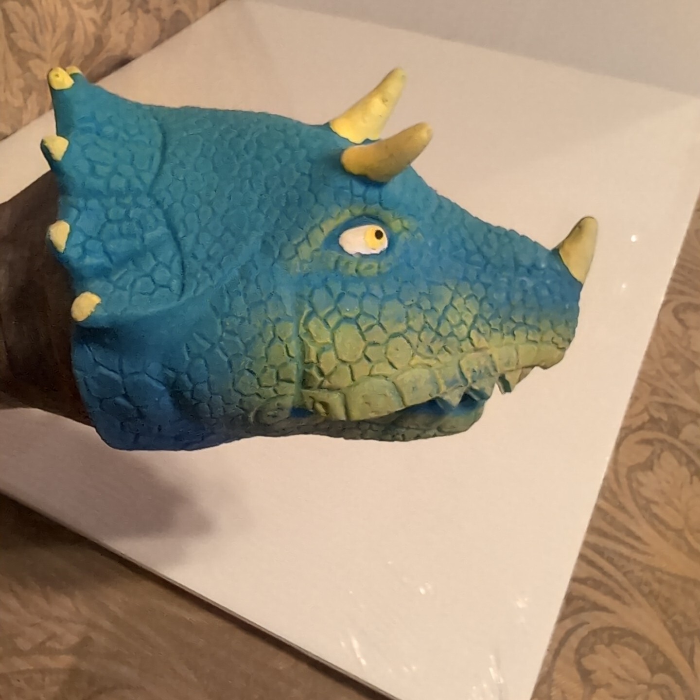 Vtg. Rubber Dinosaur Head Child's Hand Puppet Possiblely JA-RU Imperial?