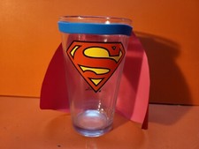 DC Comics Superman Superhero Pint Glass Tumbler with Cape