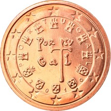 [#830192] Portugal, 2 Euro Cent, 2010, Lisbon, MS(63), Copper Plated Steel, KM:7