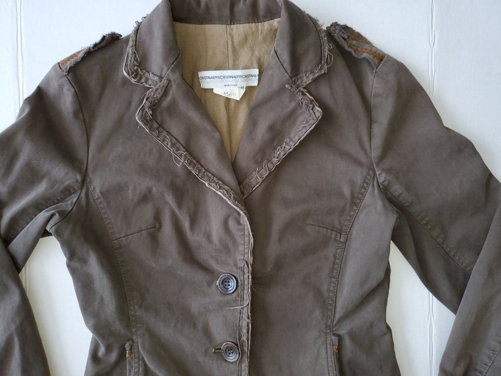 Cristina Effe Women Jacket Military Stile Olive green… Gem