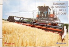 BROCHURE PROSPECTUS POSTER FIAT FIATAGRI NEW HOLLAND MOISSONNEUSE BATTEUSE
