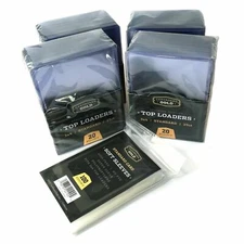 100 Standard 3x4 Toploads + 100 Penny Sleeves - Card Board Gold Brand!