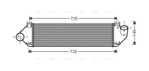 FDA4438 AVA Intercooler FIT FIAT DUCATO 14 (1994) 2.5 TDI