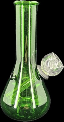 5'' GREEN GLASS Tobacco Mini Hookah Water Pipe Bong WITH SCREENS