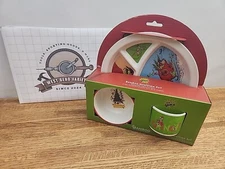 The Grinch Bamboo Christmas Mealtime Set Kids Plate Bowl Mug 3 Pc - Dr. Seuss
