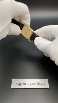 Exc+5] SEIKO Dolce 7731-5240 Quartz Vintage Watch Mens Gold Dial