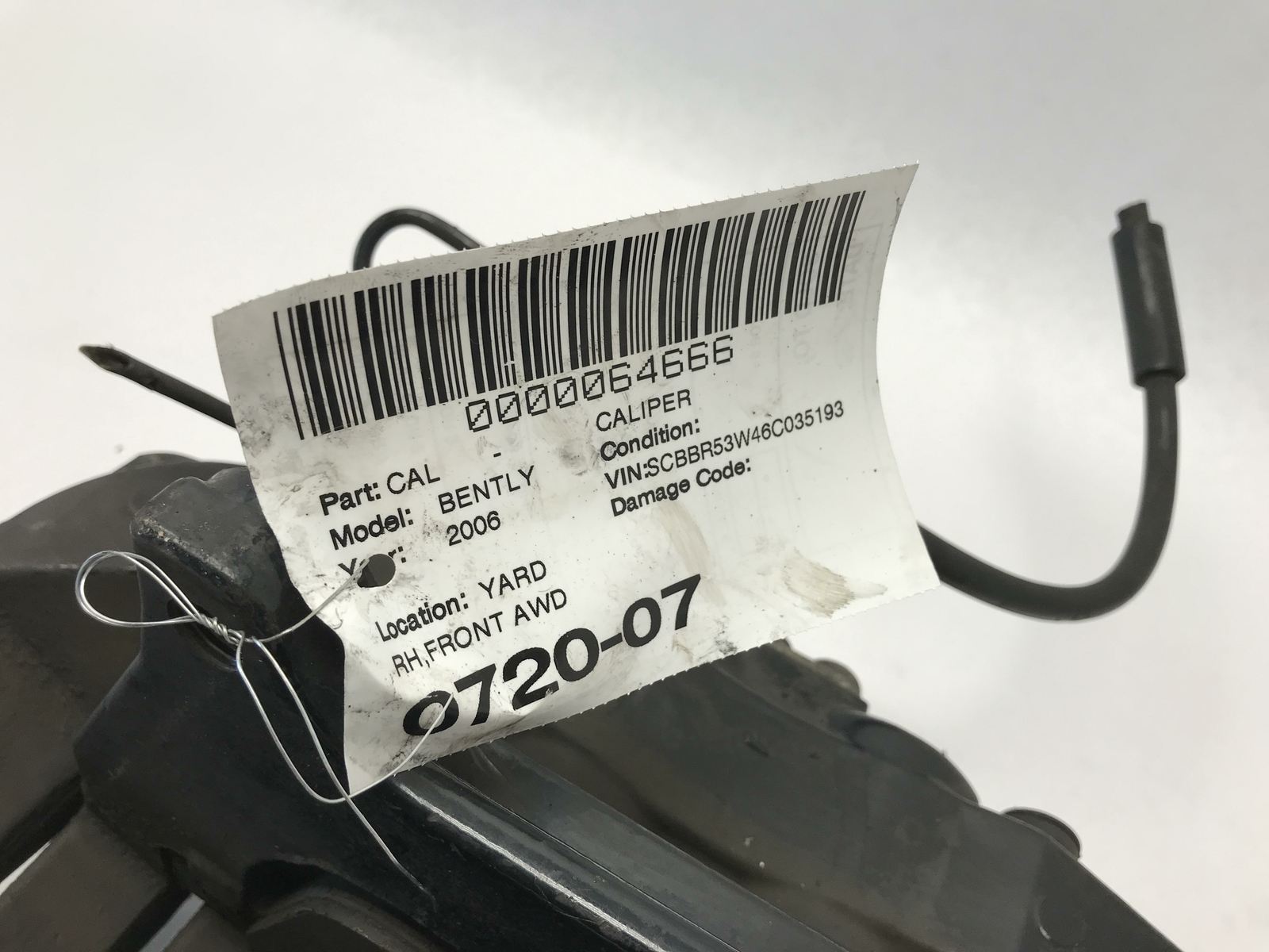 06 07 08 09 10 BENTLEY CONTINENTAL FLYING SPUR CALIPER FRONT RIGHT RH AWD OEM