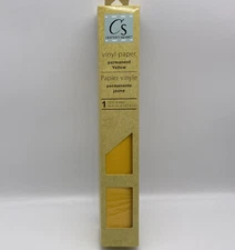 New Crafters Square Yellow Vinyl Paper Permanent NIB