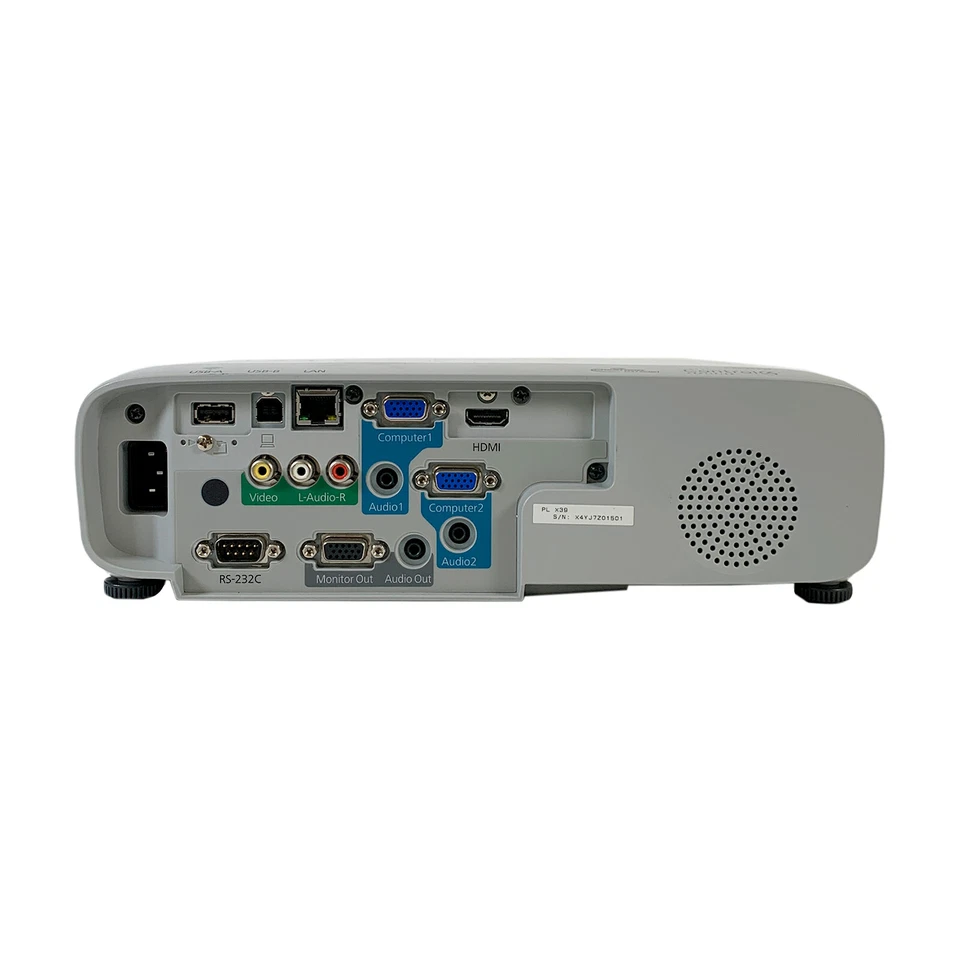 Epson PowerLite X39 3LCD Projector H855A 3500 Lumens HD 1080P HDMI Remote Bundle - Image 3 of 4