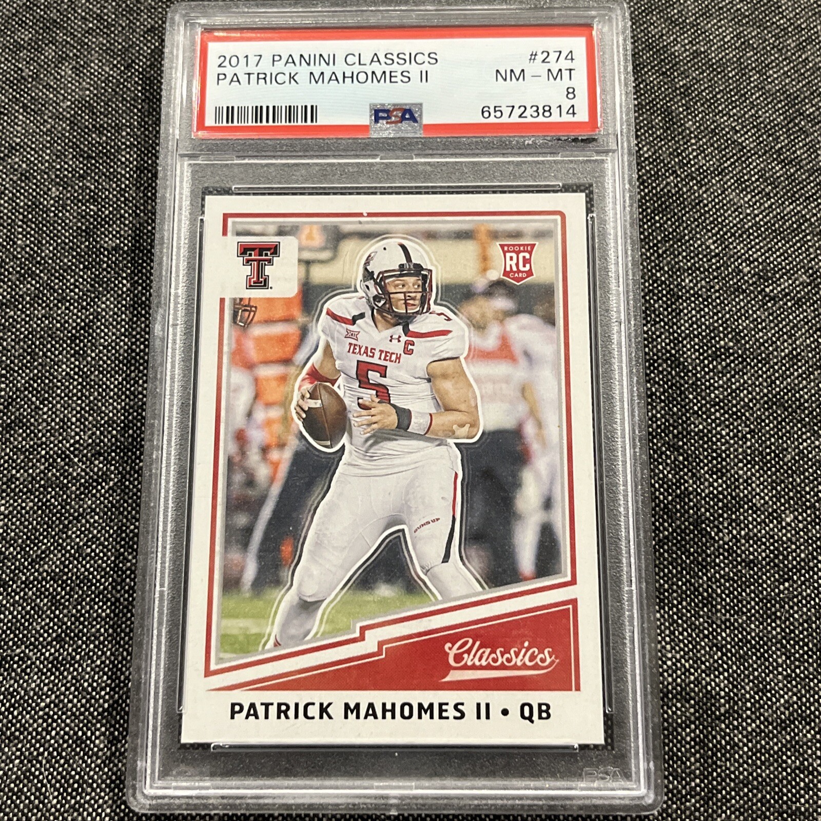 2017 Panini Classics Rookie RC #274 Patrick Mahomes II PSA 8 NM-MT