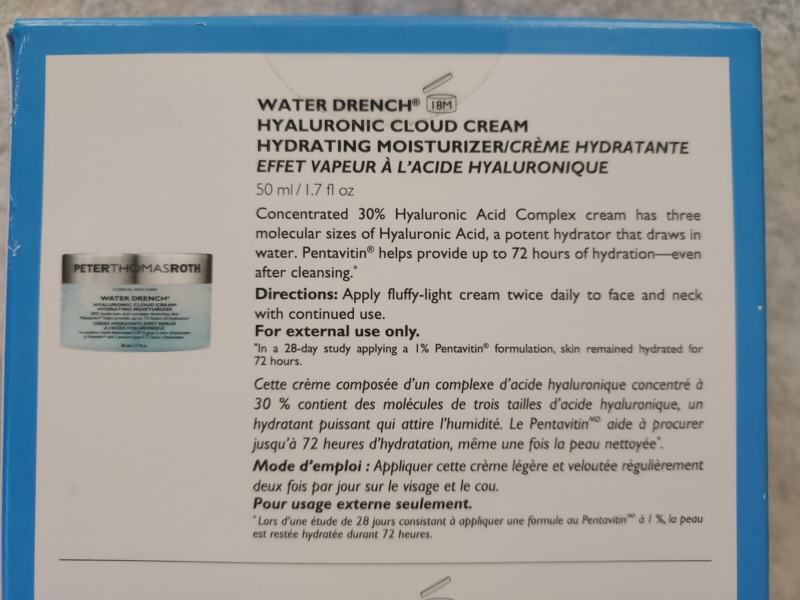 Peter Thomas Roth Water Drench Cloud Cream & Eye Patches Full Sizes New in Box