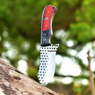 Wolf Cut Custom Handmade Farrier Rasp Steel Bull cutter knife Cowboy knife Hu...