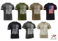 Rothco Mens Distressed US Flag Athletic Fit Short Sleeve T-Shirt Choose Sizes 