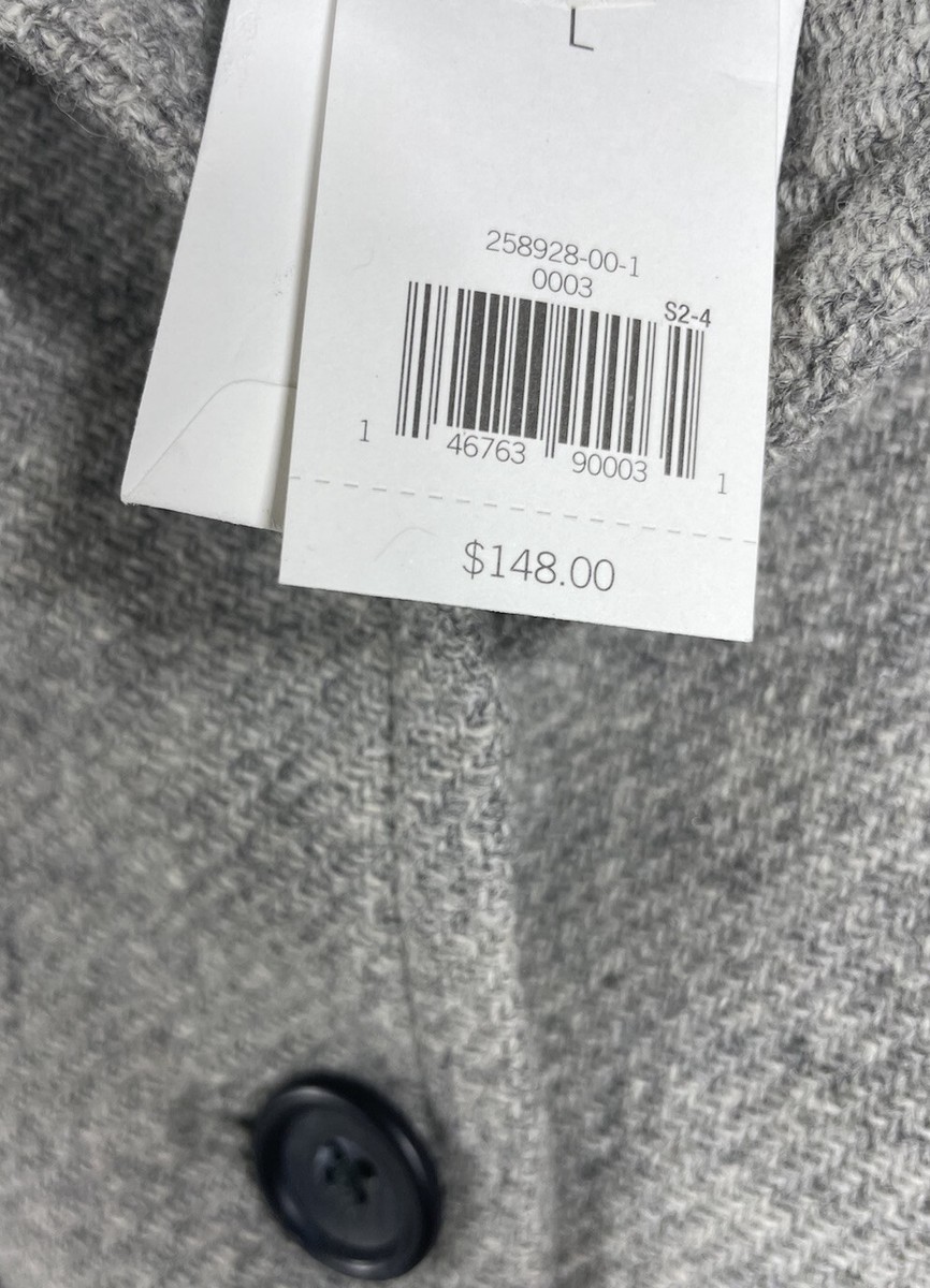 NWT Banana Republic Gray Wool Blend Coat Size L Large NEW Classic