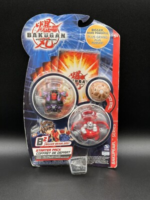 Bakugan B2 Starter Pack Bakupearl Warius Black Darkus, Red Pyrus Gorem