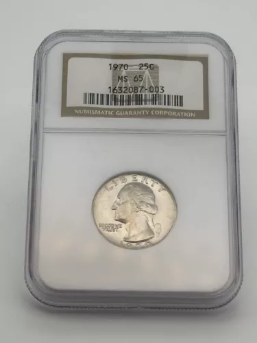 1970 Washington Quarter NGC Certified MS65