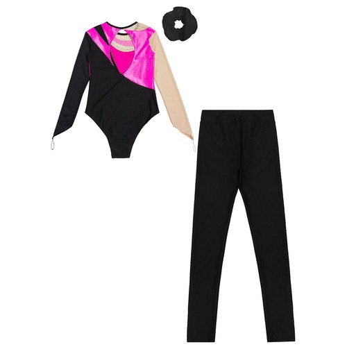 Children Girls Sets Patchwork Tracksuits Competition Outfits Long Sleeve 3Pcs - Picture 58 of 110