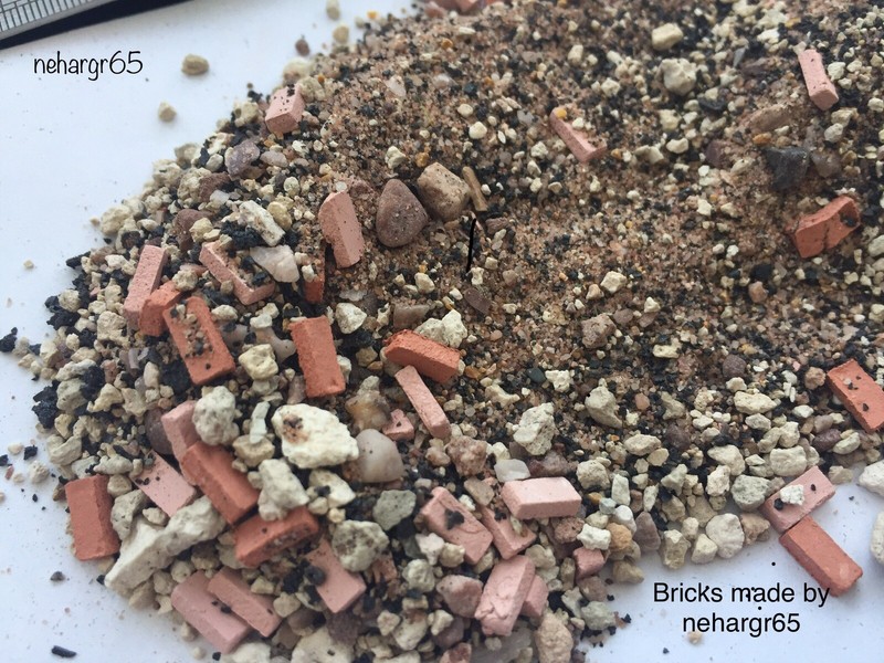 Miniature basing and terrain, urban rubble. Ideal warhammer 40k bolt action 28mm