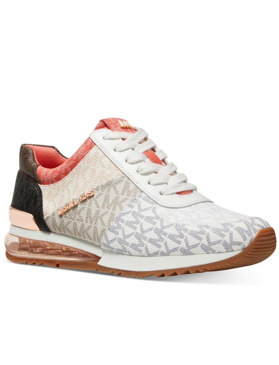 michael michael kors allie floral appliqué leather sneaker