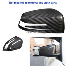 Dry Real Carbon Fiber Side Mirror Full Cover Caps Shell Fits 10-13 W221 S550 S63