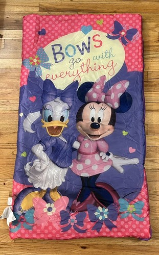 Disney Sleeping Bag Minnie Mouse Daisy Duck Kids Toddler CLEAN! - Picture 6 of 10
