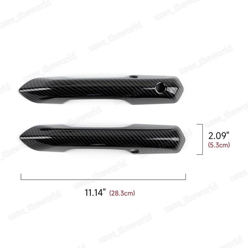 2x Carbon Fiber Car Exterior Door Handles Cover Trim For Ford Mustang 2024 2025 - Picture 9 of 13