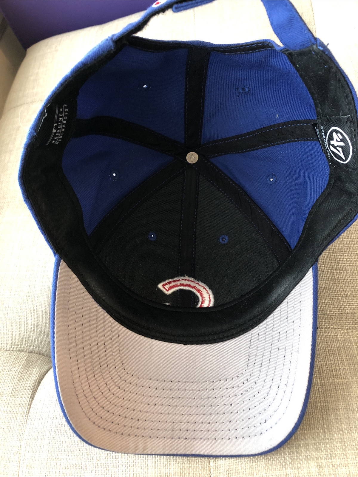 47 Brand Chicago Cubs MLB 'Little C' Logo Adjustable Hat ROYAL / NAVY BLUE
