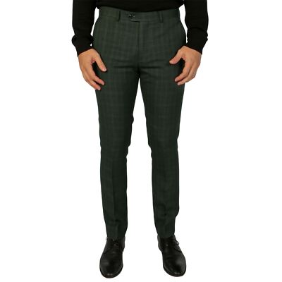 Paul Andrew Leo - Men's Green Checked Trousers