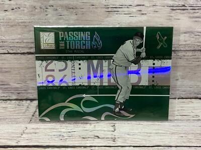 2005 Donruss Elite Passing the Torch Green #41 Stan Musial + Carlos Beltran /125