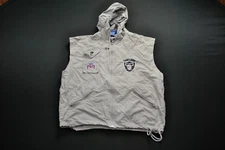 VTG Las Vegas Raiders Vest Pro Player Men's L 90s NFL Football Hoodie 10823S