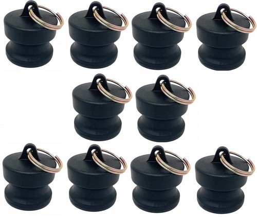 (10 Pack) 2" Poly Type DP Camlock | Polypropylene Male Adapter Dust Plug - Picture 1 of 6