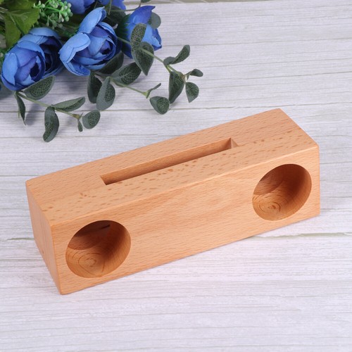 Wooden Mobile Phone Holder Child Elderly Car Vent Speaker Table or Stands - Zdjęcie 8 z 11