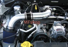 Black Blue For 2PC 2000-2002 Dodge Dakota Durango 4.7L V8 Air Intake + Filter