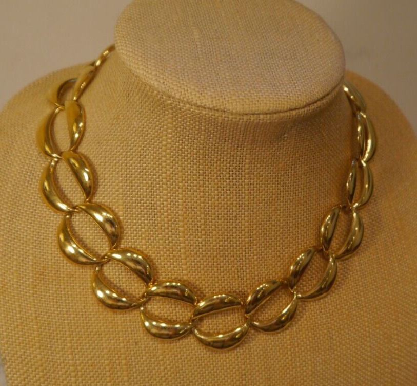 Vintage Napier Gold Tone Large Link Chunky Chain … - image 4