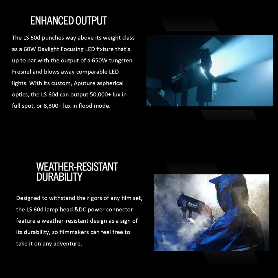 Aputure LS 60d LED Video Light,60W 5600k Daylight Adjustable Focusing Light AU - Image 4 of 4