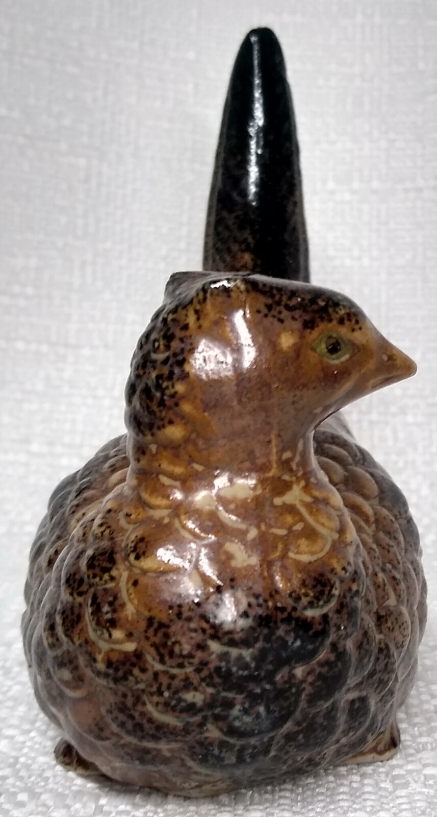 Vintage Brown Pheasant Bird Ceramic Figurine Shelf Decor 5"